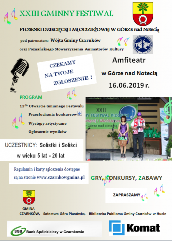 XXIII FESTIWAL PIOSENKI W GÓRZE NAD NOTECIĄ